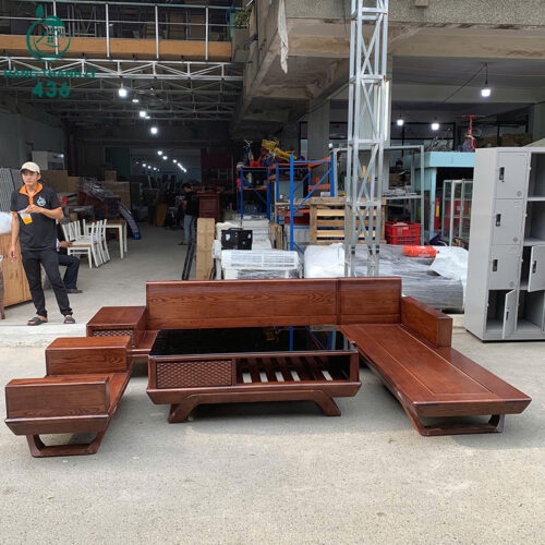 bo salon go cu goc l 2m76x70cmx2m kem don 1