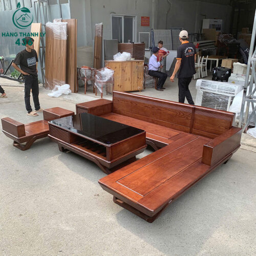 bo salon go cu goc l 2m76x70cmx2m kem don 2