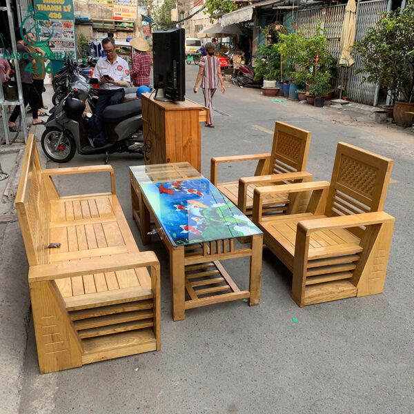 bo salon go soi cu van go vang 6