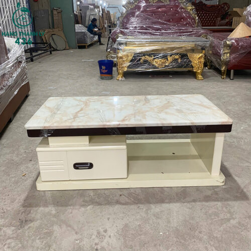 Bộ Sofa Cũ 2M2 Màu Kem Kèm Bàn 5 bo sofa cu 2m2 mau kem kem ban 2