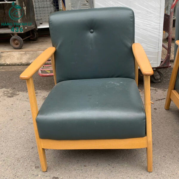 ghe-sofa-cu-boc-da-mau-xanh-khung-go (3) ghe sofa cu boc da mau xanh khung go 3