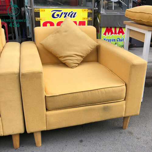 Ghế Sofa Đơn Vải Cũ Màu Vàng Chắc Chắn 5 ghe sofa don vai cu mau vang chac chan 1
