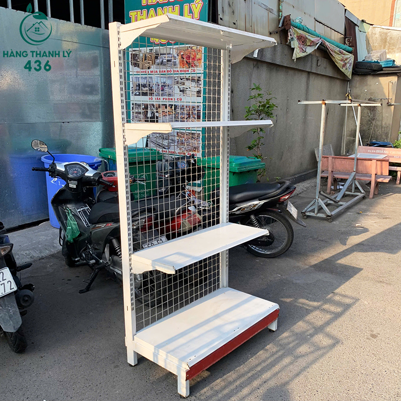 Kệ Siêu Thị Lưng Lưới Cũ Khung Sắt 1M9X90CM 7 ke sieu thi lung luoi cu khung sat 1m9x90cm 2