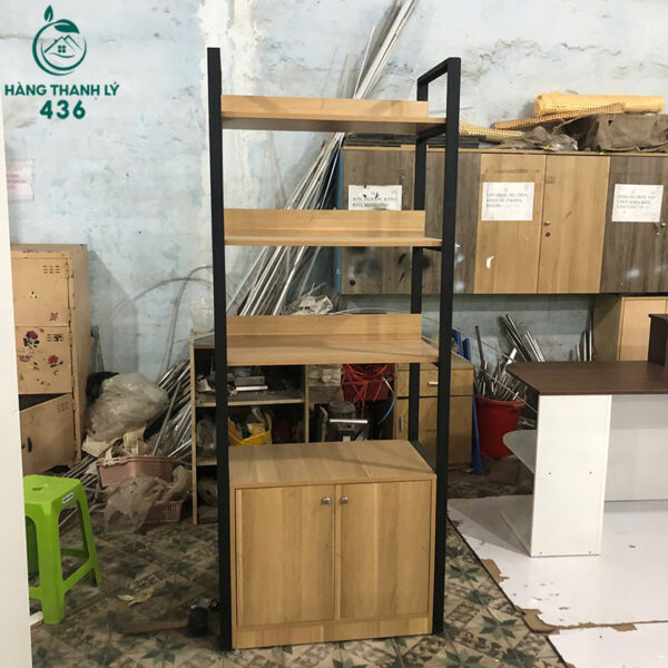 ke trang tri khung sat cu 2mx80cm phoi tu go hien dai 2