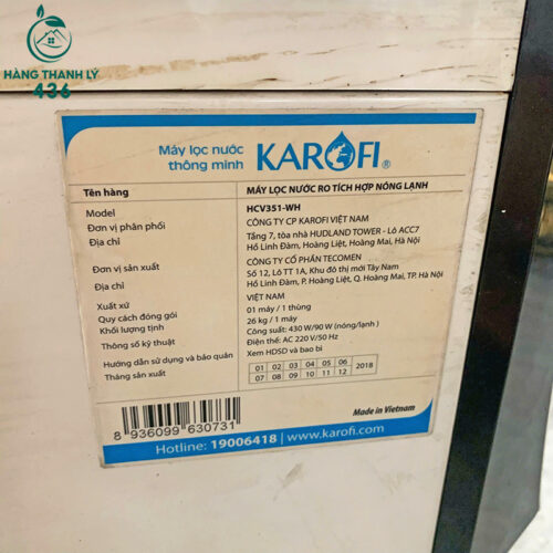 may loc nuoc karofi cu tich hop nong lanh 3