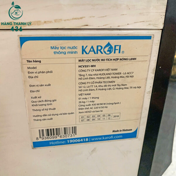 may loc nuoc karofi cu tich hop nong lanh 3