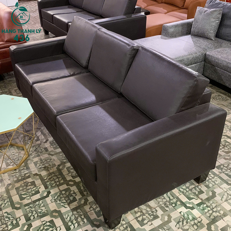 Thanh Lý Sofa Băng Dài Màu Đen 3 Chỗ Ngồi 2MX90CM Mới 99% 7 sofa bang dai boc da mau den cu 3 cho ngoi 2mx90cm 4