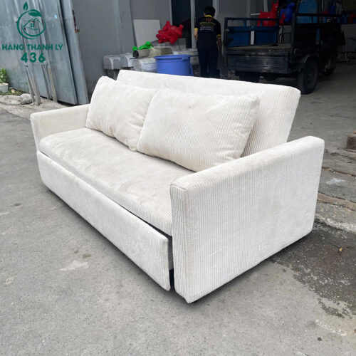 sofa bed cu boc vai nhung keo ra thanh giuong 1