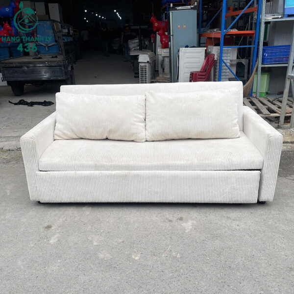 sofa bed cu boc vai nhung keo ra thanh giuong 2