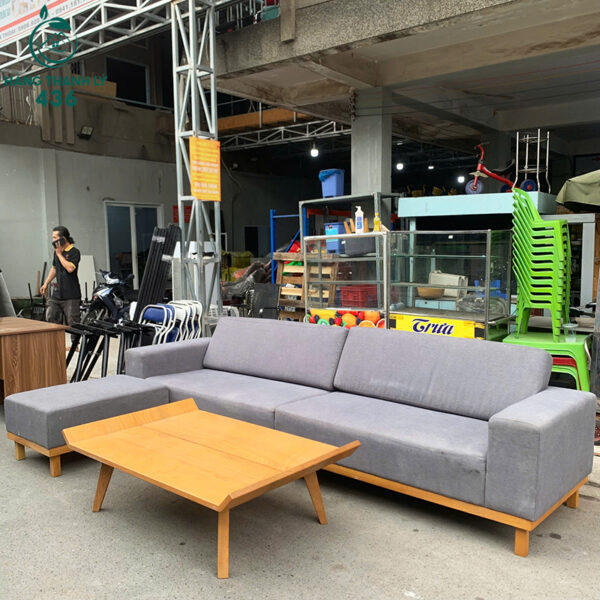 sofa goc l cu 3m2x90cm mau xam 1
