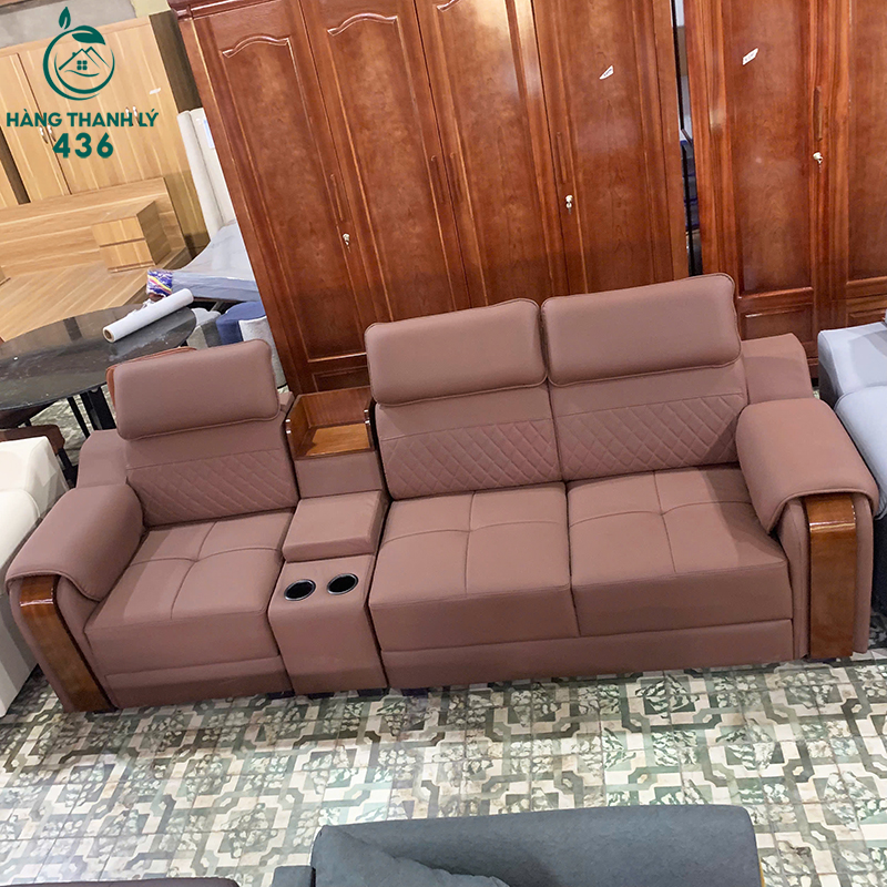 Thanh Lý Băng Sofa 2M6X90CMX80CM Bọc Da Màu Nâu Mới 99% (Nhiều Mẫu) 8 thanh ly bang sofa 2m6x90cmx80cm boc da mau nau moi 99 nhieu mau 1