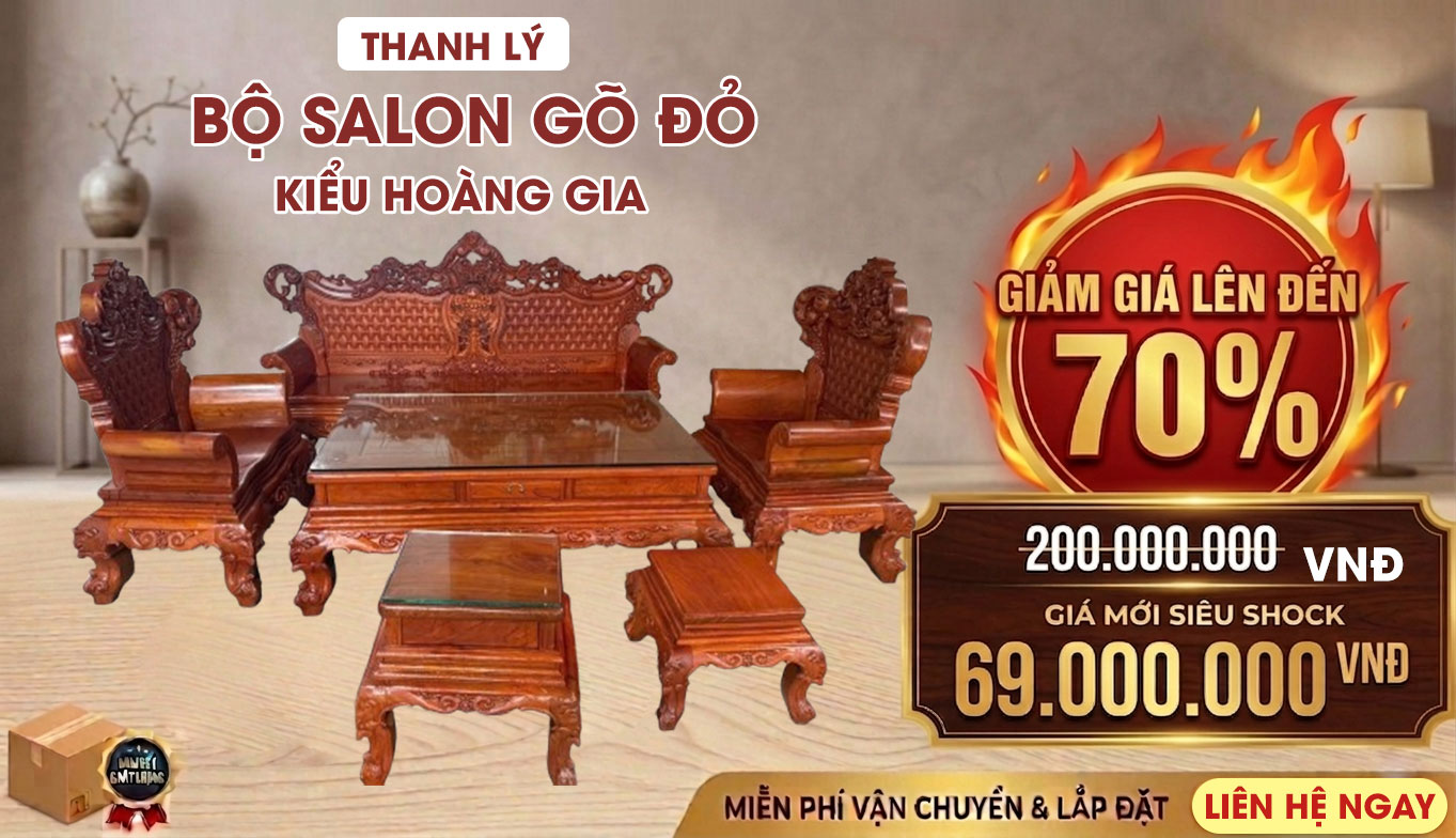 Thanh lý salon gỗ hoàng gia