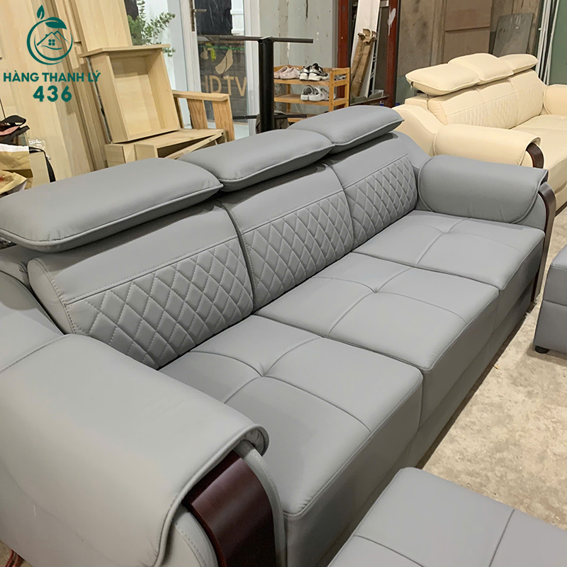 Thanh Lý Sofa Băng Bọc Da Màu Kem 2M3X90CMX80CM Mới 99% (Nhiều Mẫu) 9 thanh ly sofa bang boc da mau kem 2m3x90cmx80cm moi 99 1 1