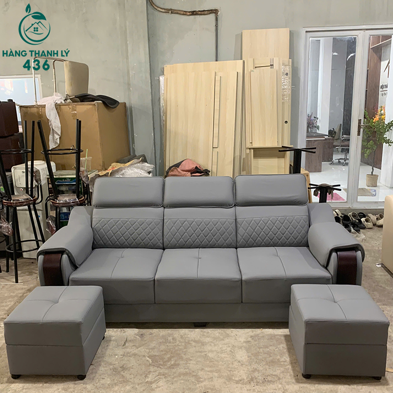 Thanh Lý Sofa Băng Bọc Da Màu Kem 2M3X90CMX80CM Mới 99% (Nhiều Mẫu) 13 thanh ly sofa bang boc da mau kem 2m3x90cmx80cm moi 99 5