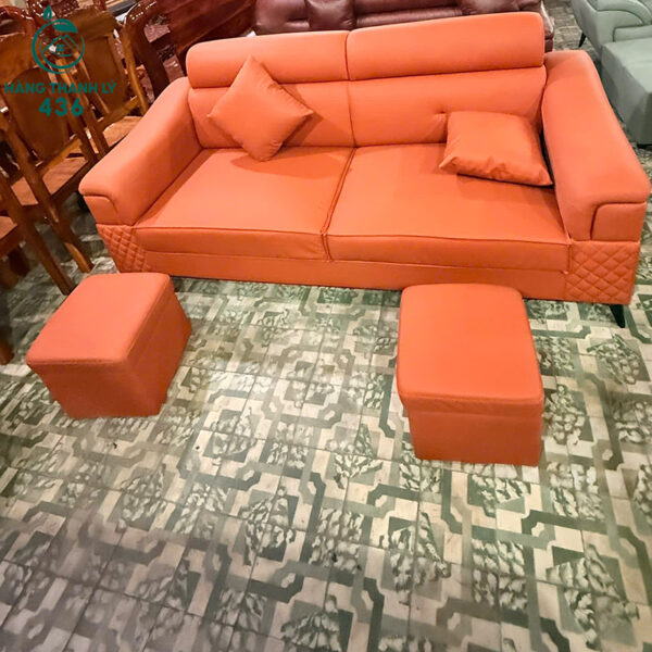 thanh ly sofa da cam kem don 90 4