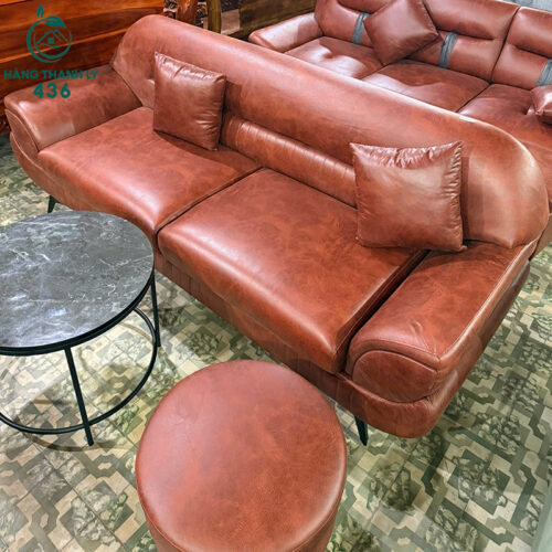 thanh ly sofa da nau do kem don tron moi 99 1