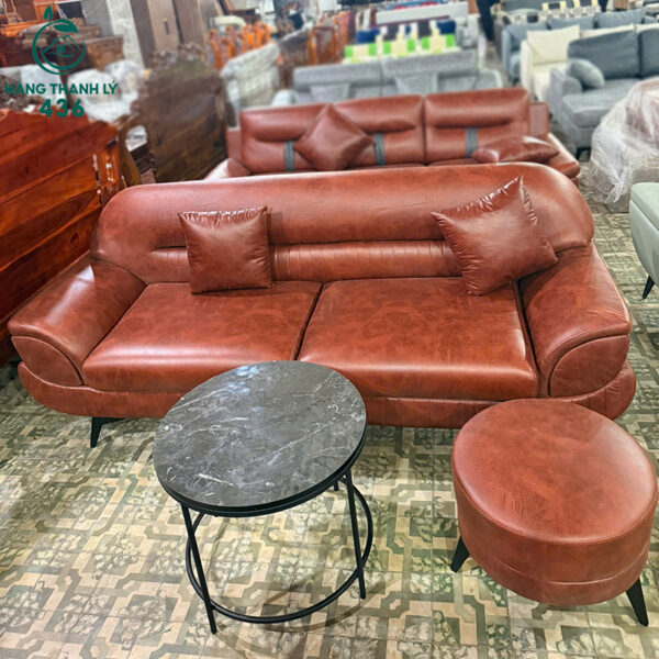 thanh ly sofa da nau do kem don tron moi 99 2