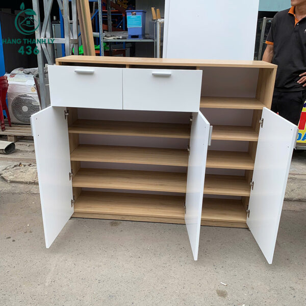 tu giay cu 1m4x35cmx1m2 go nhieu ngan 2