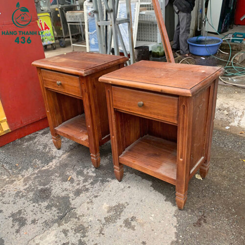 tu go dau giuong cu 45cmx35cmx63cm mau nau van go 1