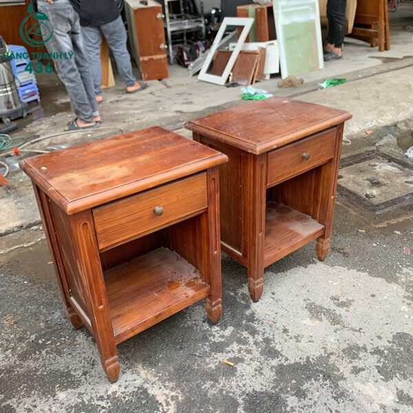 tu go dau giuong cu 45cmx35cmx63cm mau nau van go 3