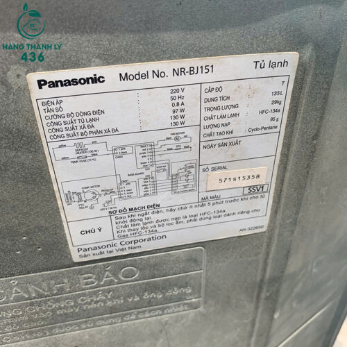 Tủ Lạnh Panasonic Cũ Hai Cánh 135L 3 tu lanh panasonic cu hai canh 135l 2