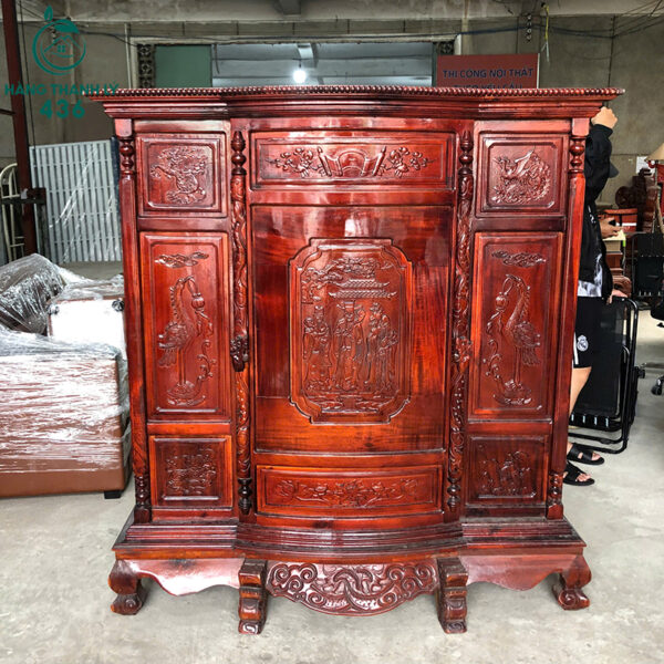 tu tho go tu nhien cu 1m44x55x1m55 cham khac dep 1