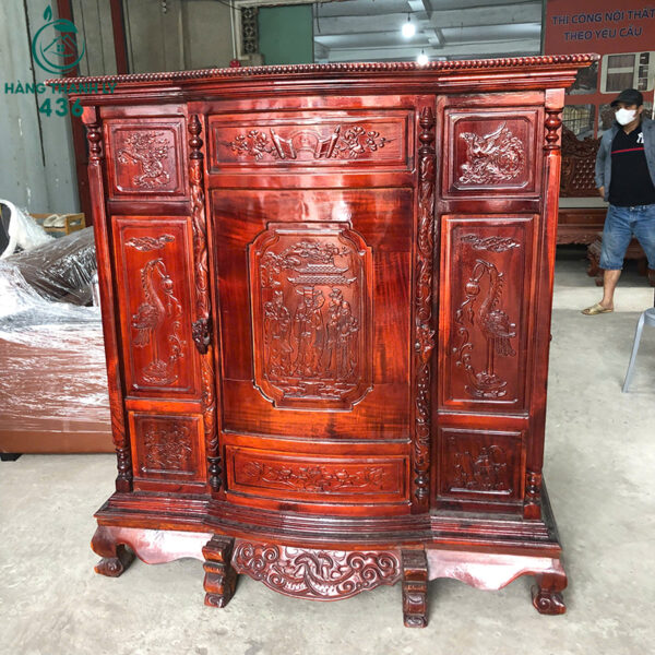 tu tho go tu nhien cu 1m44x55x1m55 cham khac dep 2