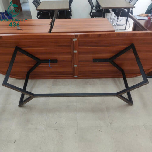 Bàn Họp Văn Phòng Cũ Mặt Gỗ Bo Tròn Hai Đầu 3m 4 ban hop go cu 2mx1m mat oval 1 1