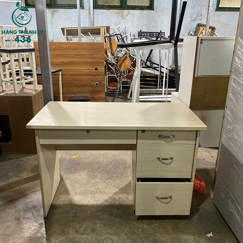Bàn Làm Việc Cũ 1m2 Gỗ Có 4 Hộc Kéo 7 ban lam viec cu 1m2 go co 3 hoc keo 3