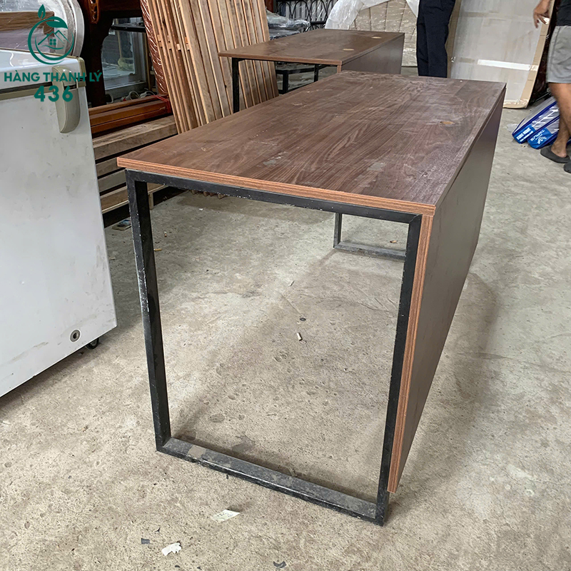 Bàn Làm Việc Cũ Chân Sắt Mặt Gỗ 1M4X60CM (Nhiều Kích Thước) 3 ban lam viec cu chan sat mat go 1m4x60cm 1