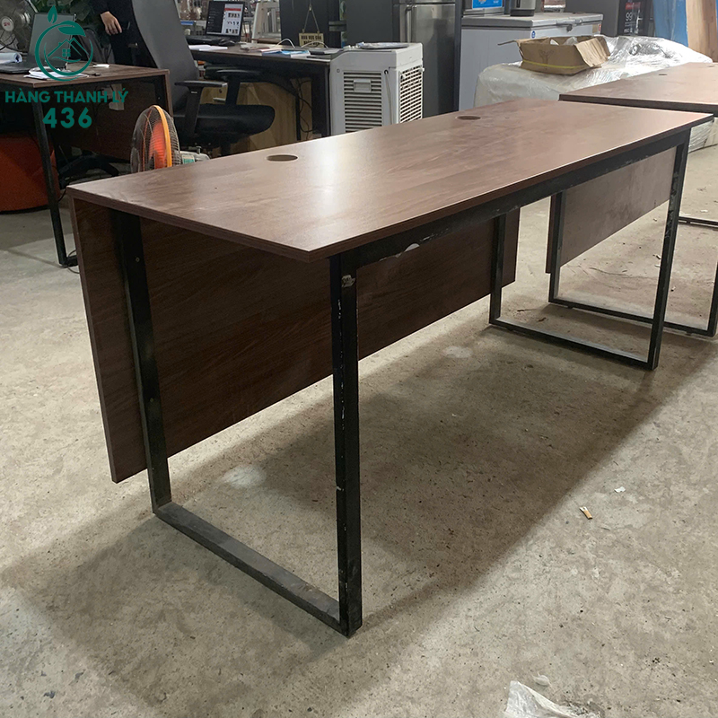 Bàn Làm Việc Cũ Chân Sắt Mặt Gỗ 1M4X60CM (Nhiều Kích Thước) 8 ban lam viec cu chan sat mat go 1m6x60cm 3
