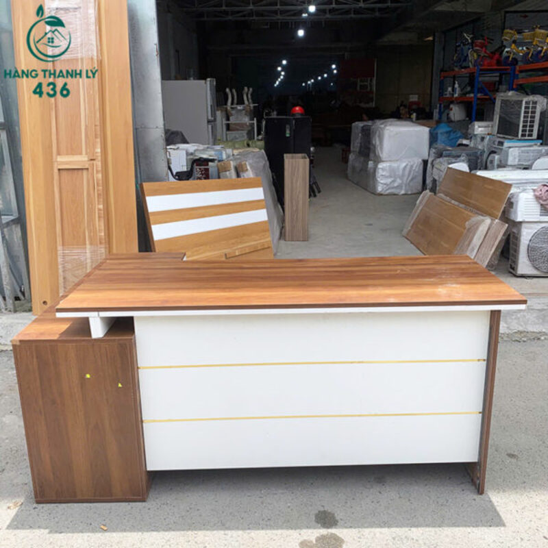 25+ Mẫu Bàn Làm Việc Chữ L Bền Giá Tốt Tại HCM 44 ban lam viec giam doc chu l 4