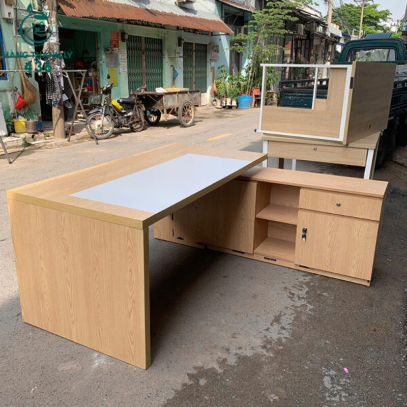 25+ Mẫu Bàn Làm Việc Chữ L Bền Giá Tốt Tại HCM 45 ban lam viec giam doc chu l 5