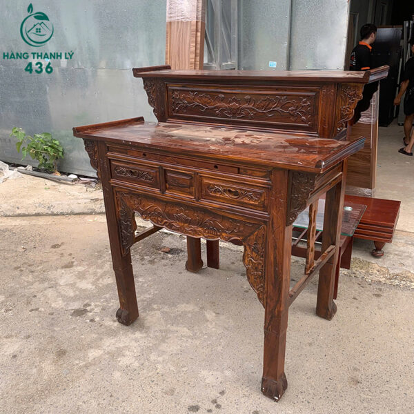 ban tho cu 1m27 mau nau cham hoa van sang trong 1