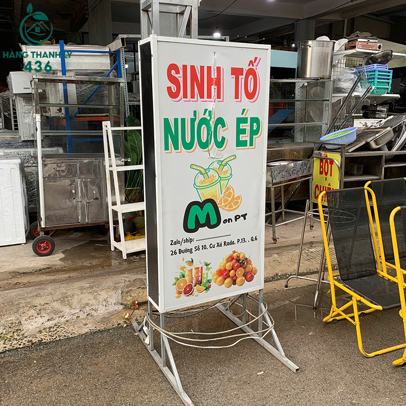 Bảng Hiệu Quảng Cáo Cũ Khung Sắt Cho Quán Sinh Tố 3 bang hieu quang cao cu khung sat cho quan sinh to 1