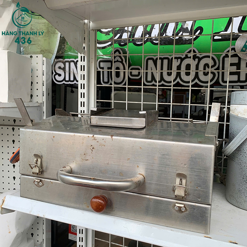 Bếp Nướng Inox Cũ Dạng Hộp Có Nắp Đậy Gọn Gàng 5 bep nuong inox cu dang hop co nap day gon gang 1