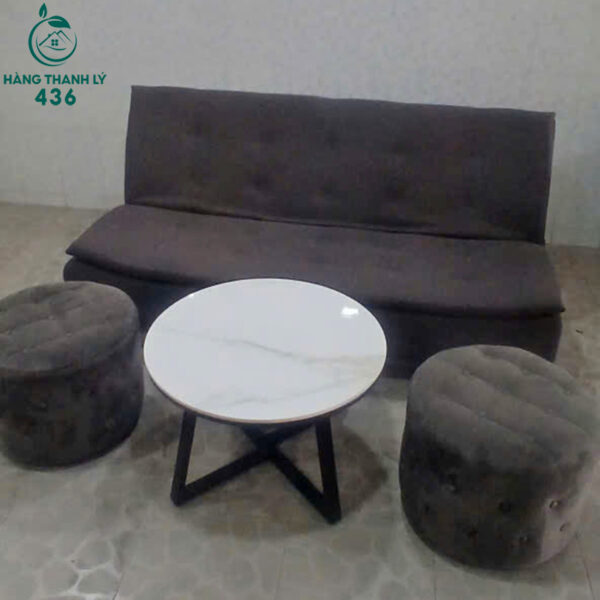 bo sofa bed cu kem ban tra tron va 2 ghe don