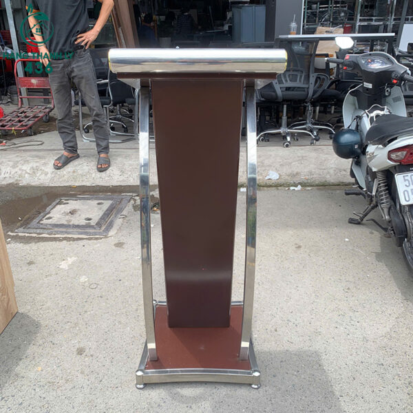 buc phat bieu cu mau nau khung inox sang trong 1