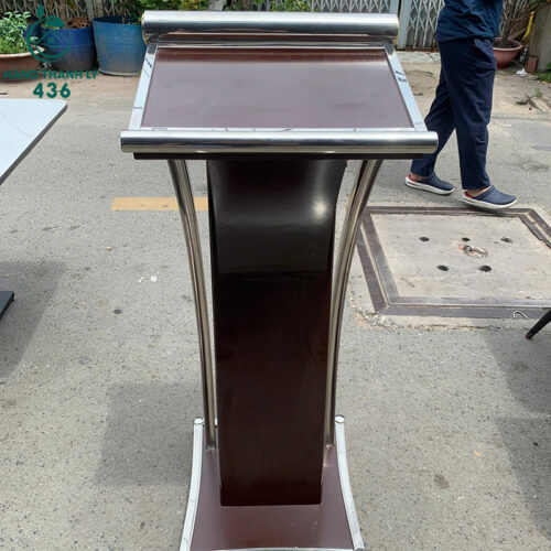 buc phat bieu cu mau nau khung inox sang trong 3