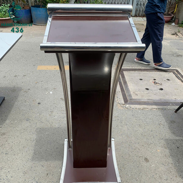 buc phat bieu cu mau nau khung inox sang trong 3