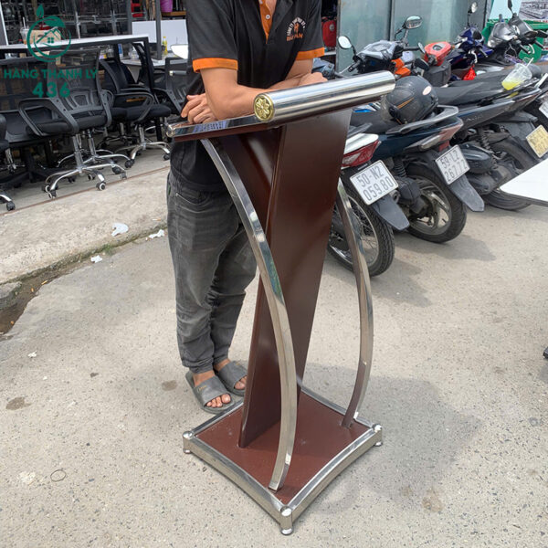 buc phat bieu cu mau nau khung inox sang trong 4