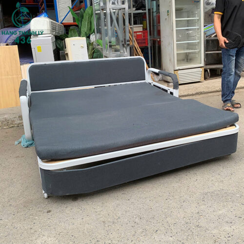 ghe sofa bed cu 1m6x1m8 boc vai xam co tay vin 2