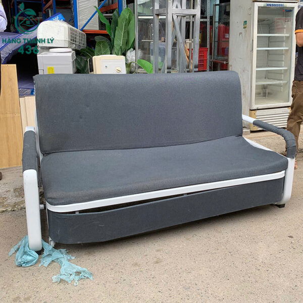 ghe sofa bed cu 1m6x1m8 boc vai xam co tay vin 3