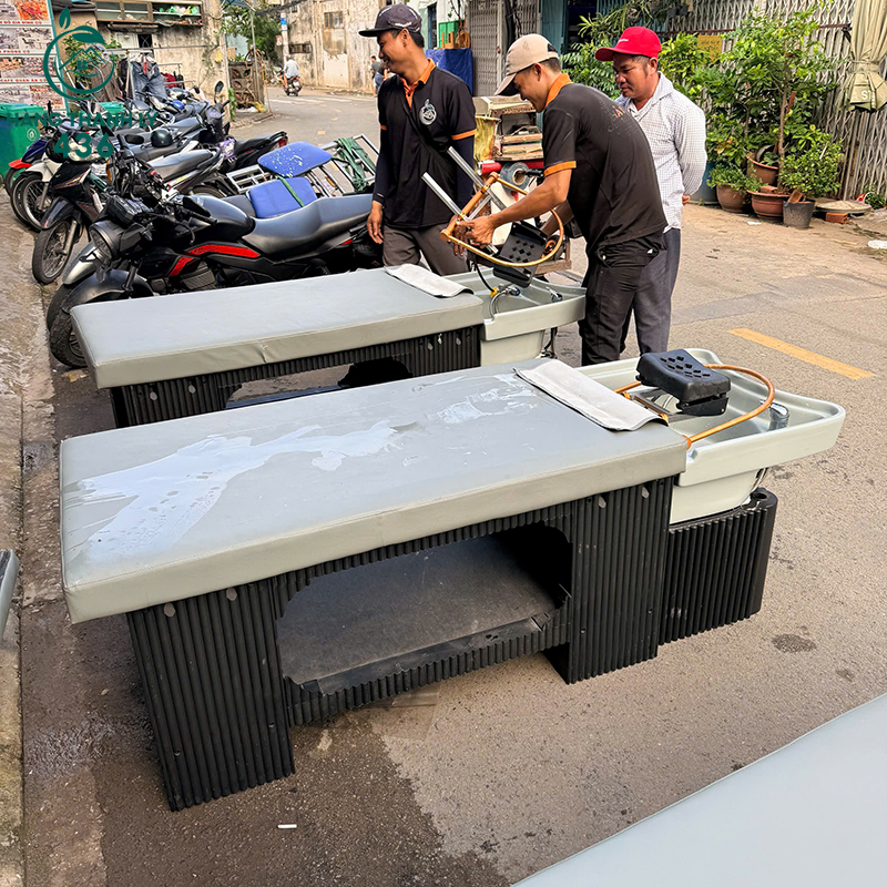 Giường Gội Đầu Cũ Liền Bồn Rửa Màu Xám Đen 5 giuong goi dau cu lien bon rua mau xam den 1