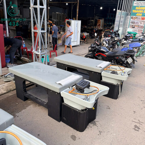 Giường Gội Đầu Cũ Liền Bồn Rửa Màu Xám Đen 3 giuong goi dau cu lien bon rua mau xam den 2