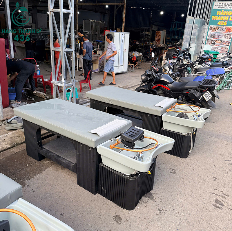 Giường Gội Đầu Cũ Liền Bồn Rửa Màu Xám Đen 6 giuong goi dau cu lien bon rua mau xam den 2