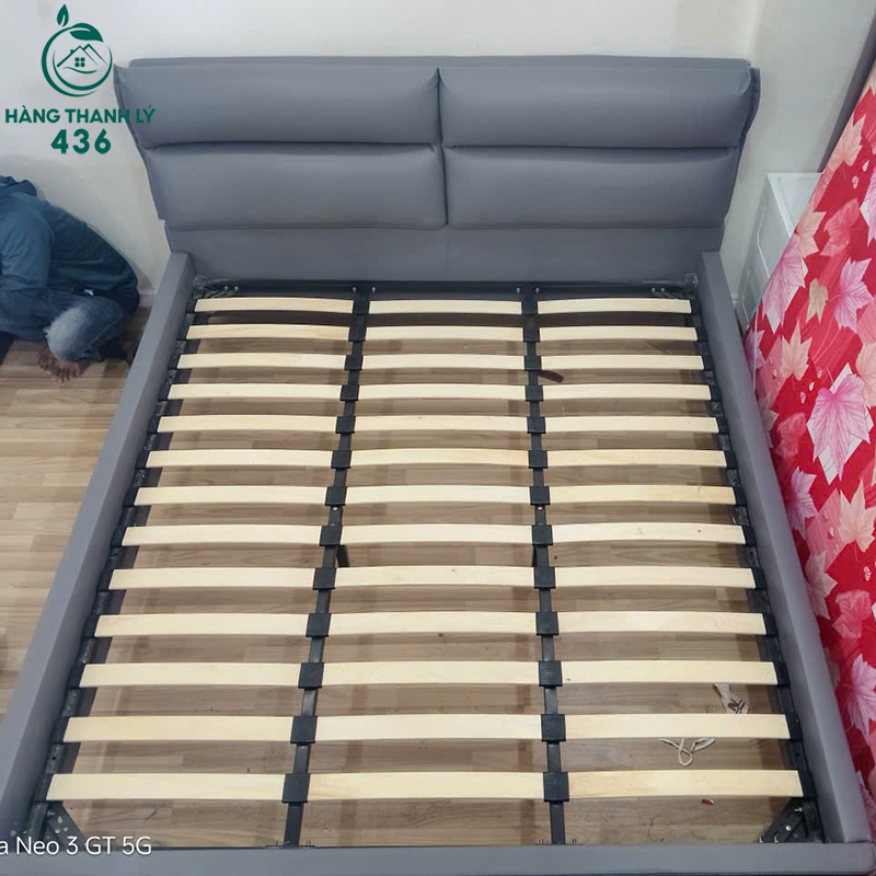 Giường Ngủ Bọc Nệm Cũ Màu Xám Hiện Đại 8 giuong ngu boc nem cu mau xam hien dai 4