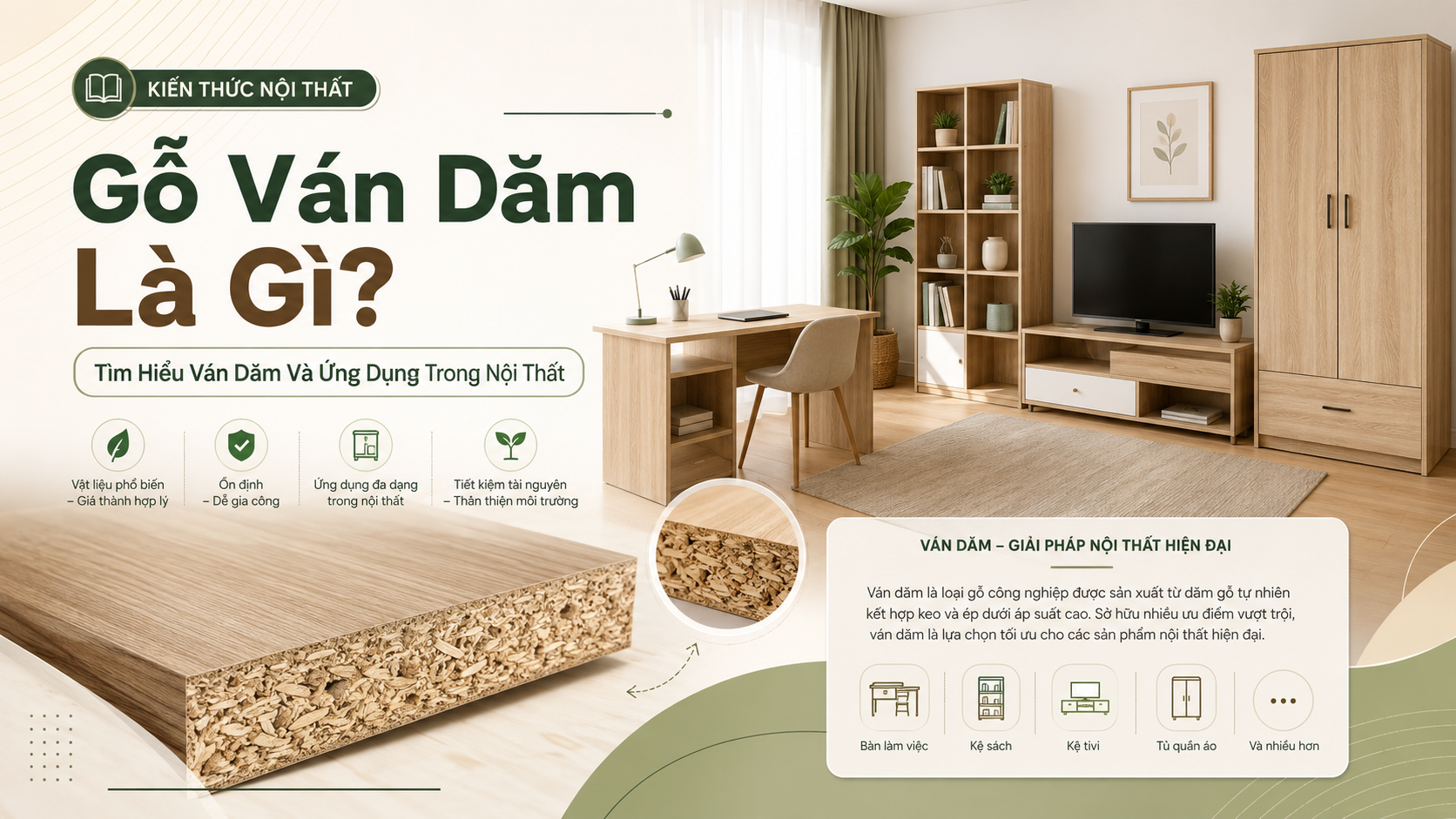 Gỗ Ván Dăm Là Gì? Tìm Hiểu Ván Dăm Và Ứng Dụng Trong Nội Thất 13 go van dam la gi tim hieu van dam va ung dung trong noi that