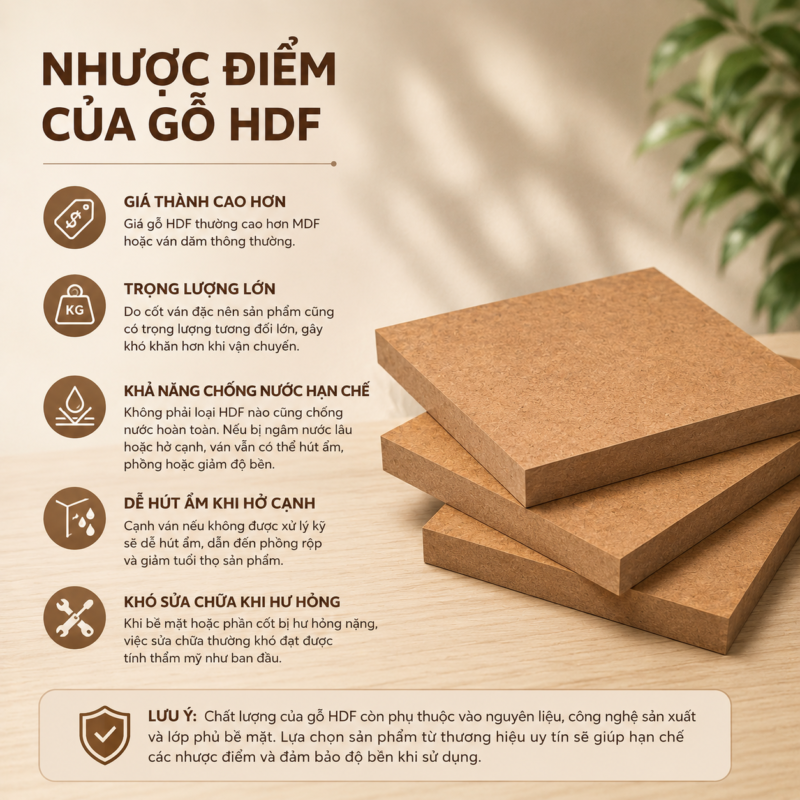 Gỗ HDF Là Gì? Ưu Nhược Điểm Và Ứng Dụng Trong Nội Thất 9 nhuoc diem cua go hdf