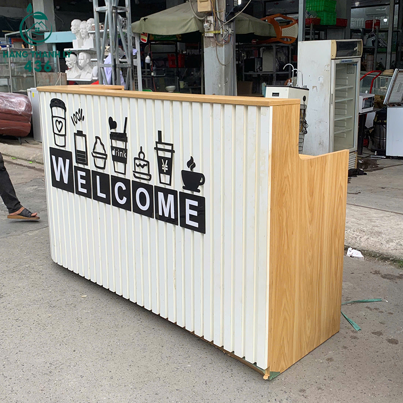 Quầy Thu Ngân Cũ 2M Mặt Trước Chữ Welcome Nổi Bật 7 quay thu ngan cu 2m mat truoc chu welcome noi bat 1
